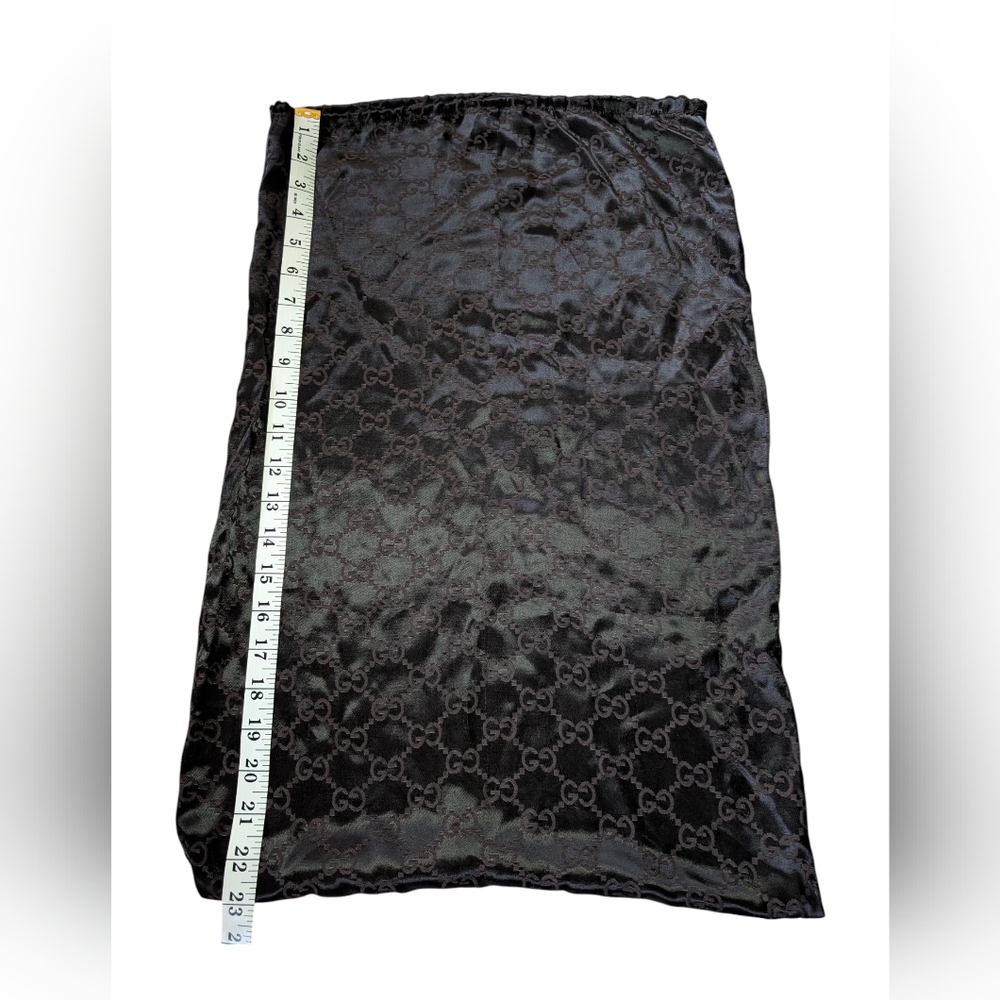 Gucci Brown Monogram Pattern Satin Dustbag